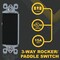 Faith 3-Way Decorator Paddle Wall Light Switch, 15A 120/277V, On/Off Rocker, Black, 10PK SSK1B-BK-10 - alternate 6